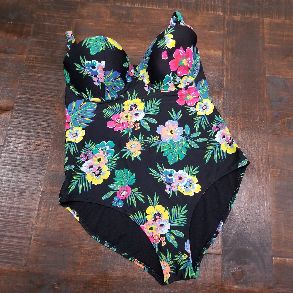 Old Navy Floral One Piece Tropical Swimsuit Plus Size XXL